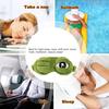 Funny Sad Frog Eye Mask Soft Plush Frog Blindfold Light-Blocking Breathable Sleep Mask for Travel Office Home Novelty