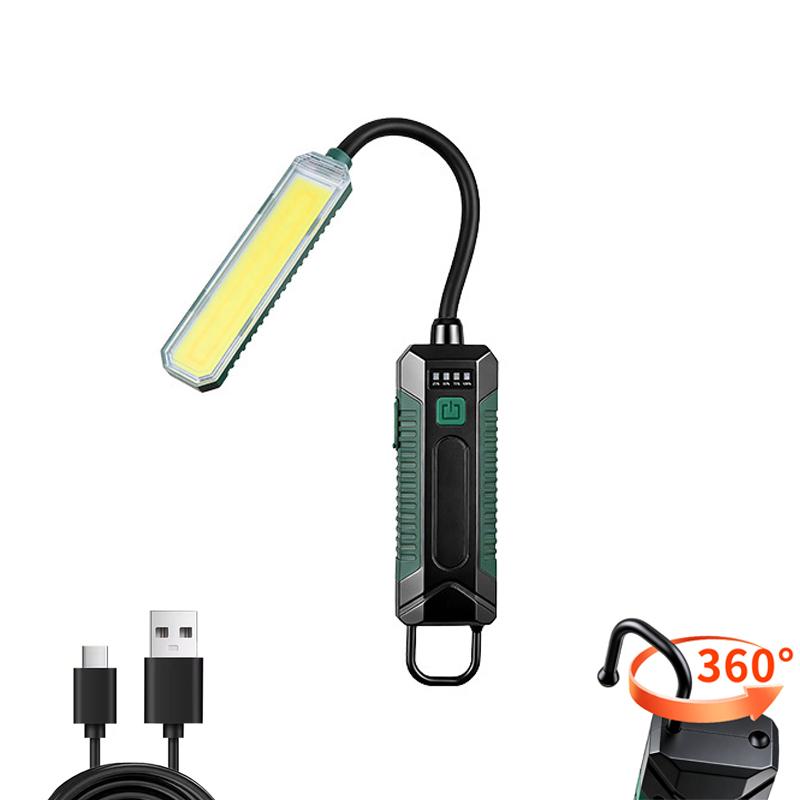 New Magnetic LED Work Light 360° Rotating Hose Light Portable COB Repair Work Lamp Outdoor Emergency LED Camping Flashlight COB-600LM