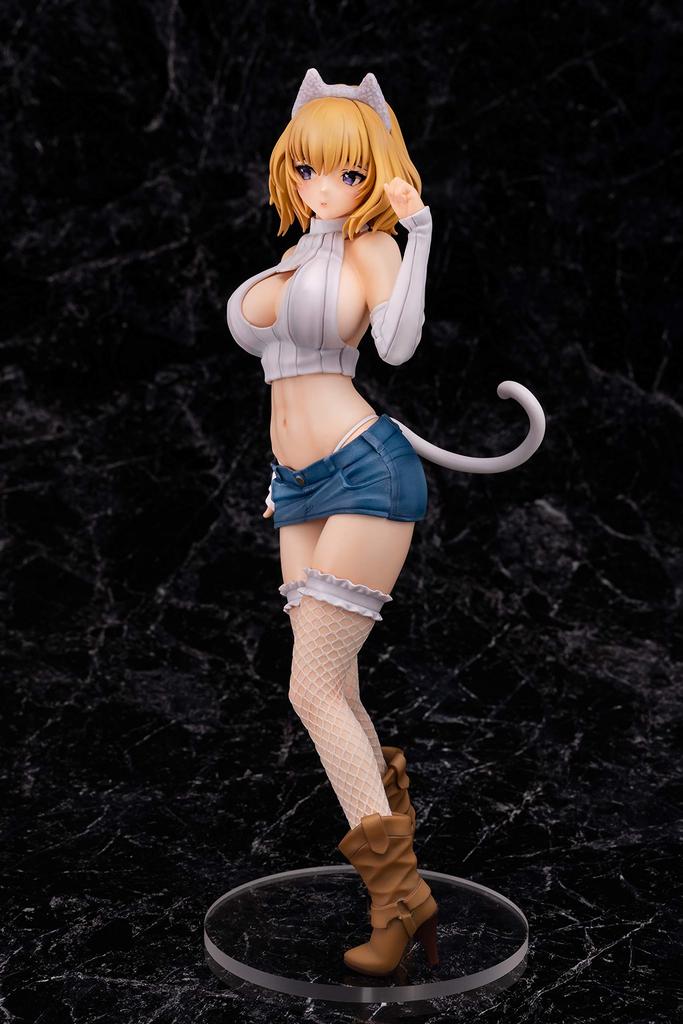 Daiki Industry BLACK & WHITE Cat Girl Shironeko-chan Illustration by Mataro 16 Scale PVC Painted Finished Figure