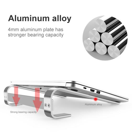 Aluminum Alloy Base Height Increasing Laptop Support Stand Heat Dissipation Rack