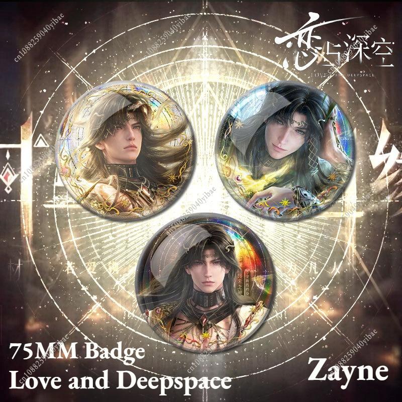 1/3Pcs Love and Deepspace Zayne Lishen 75MM Badge Anime Cosplay Emblem Brooch God of The End Flash Badge Pin Fan Collection Gift