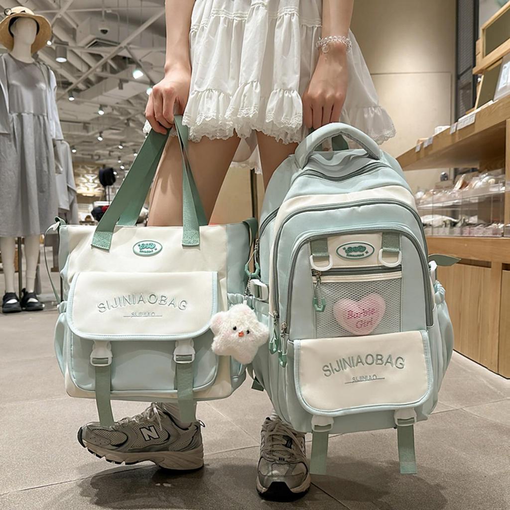 Korean Style Women's High School Backpack - Large Capacity Shoulder Handbag