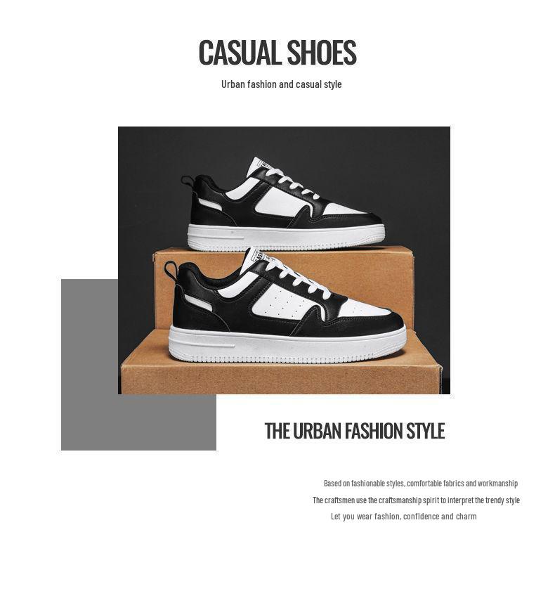 Men's Spring Breathable White Korean-Style Chunky Sneakers