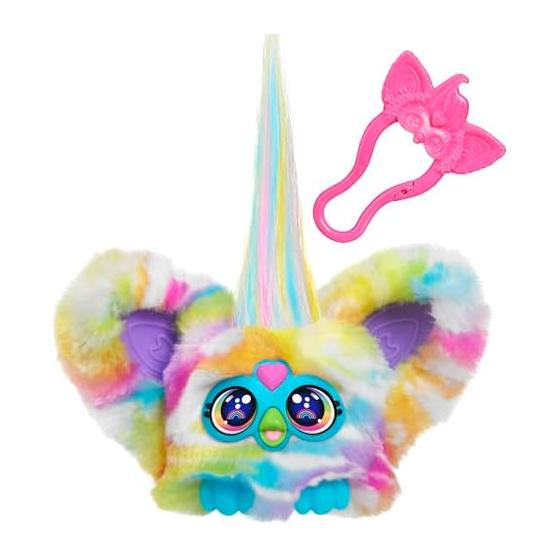 Hasbro Furby Fur Bullets Jibaa Mini Friend, Electric Plush Toy, For Boys and Girls, Ages 6+, Rainbow, Shima, Furby Language, Music G1778 Genuine