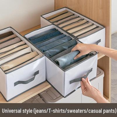 Organizzatore Pieghevole per Armadio a Cassetti: Scatola portaoggetti lavabile per vestiti e pantaloni