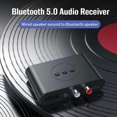 Bluetooth 5.2 Audio Receiver NFC U Disk RCA 3,5 mm AUX USB Stereo Music Wireless Adapter mit Mikrofon für Car Kit Lautsprecherverstärker