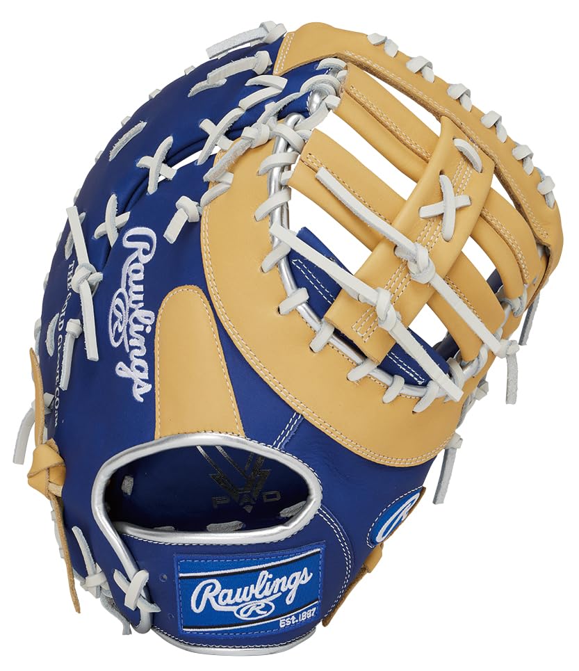 

Rawlings HYPER TECH COLORS Baseball Glove for for Throwers Men s (GS5FHTC3ACD) Catcher/First Base, Indigo/Camel, 12.5 inches, Left-Handed