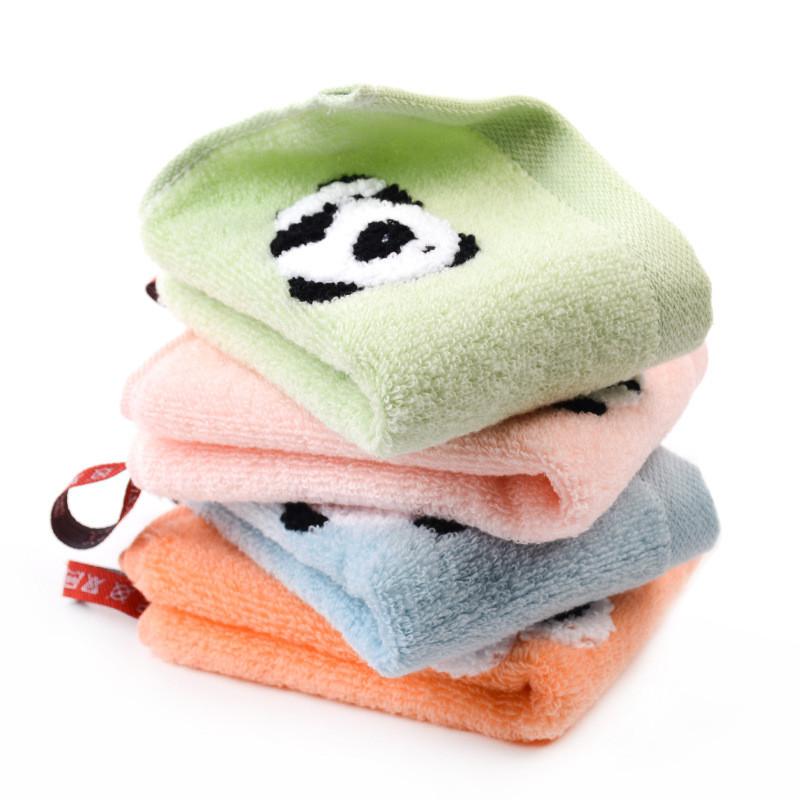 1Pcs 25x25cm Cartoon Panda Jacquard Cotton Baby Children Face Towel Hand Washcloth Water Absorbent Soft
