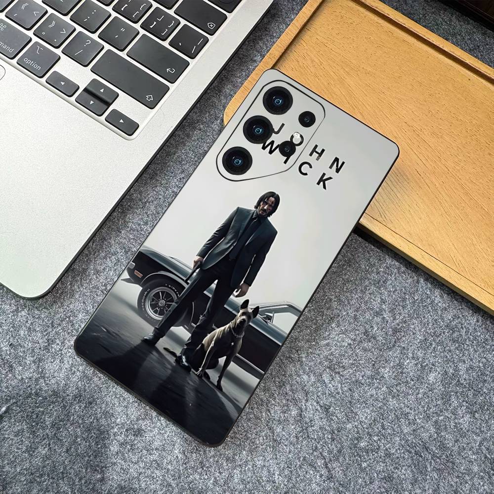 1pc Classic J-john Movie W-wick Phone Case For Samsung S 24 Fe 25 Ultra Plus 20 Lite 21 30 22 23 24 22 Ultra 5G Fundas