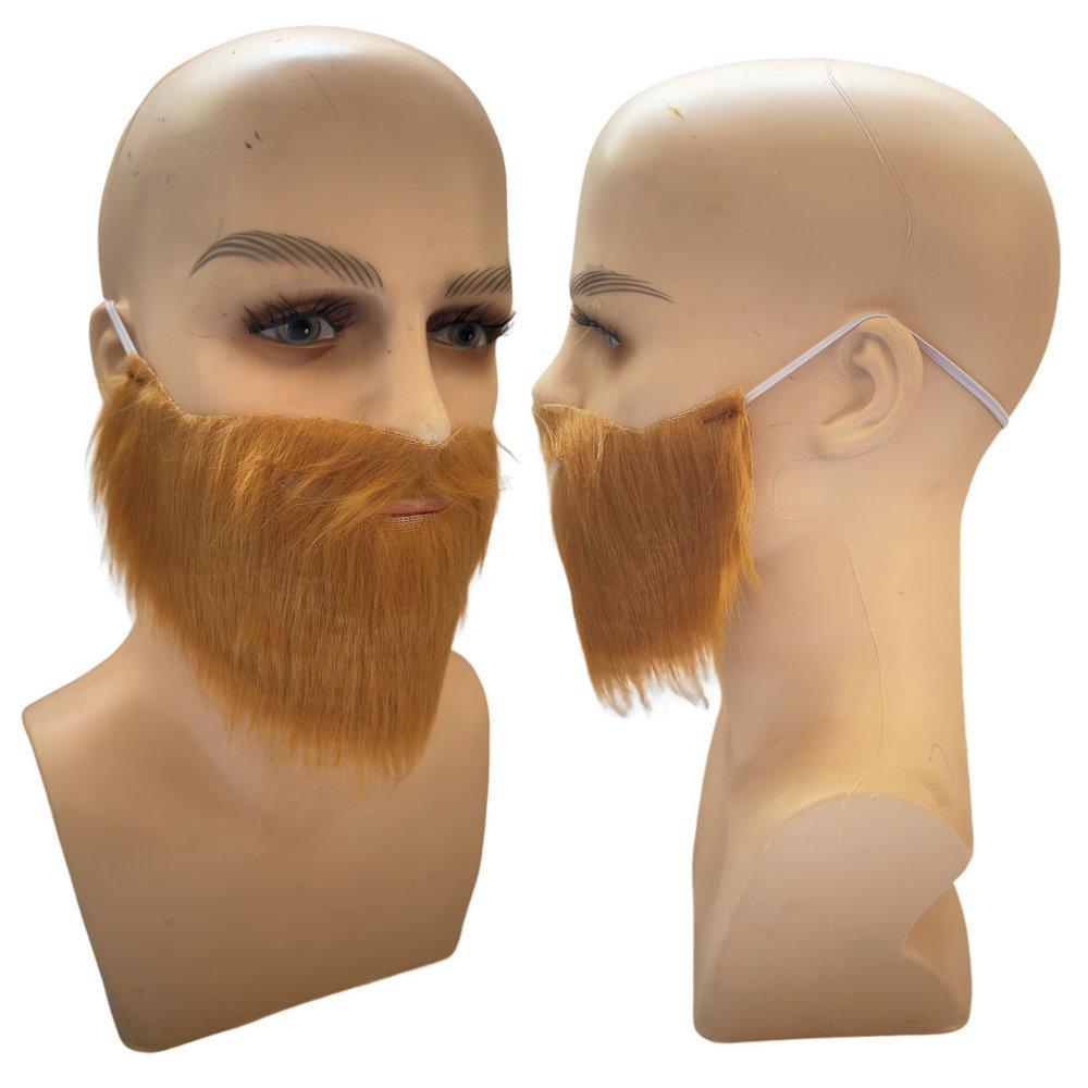 Brown Fake Beard for Anime, Film, Stage, and Pirate Costumes