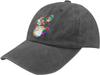 Colorful Pop Art Cat Head Baseball Cap Distressed Denim Adjustable Vintage Dad Hat Casual