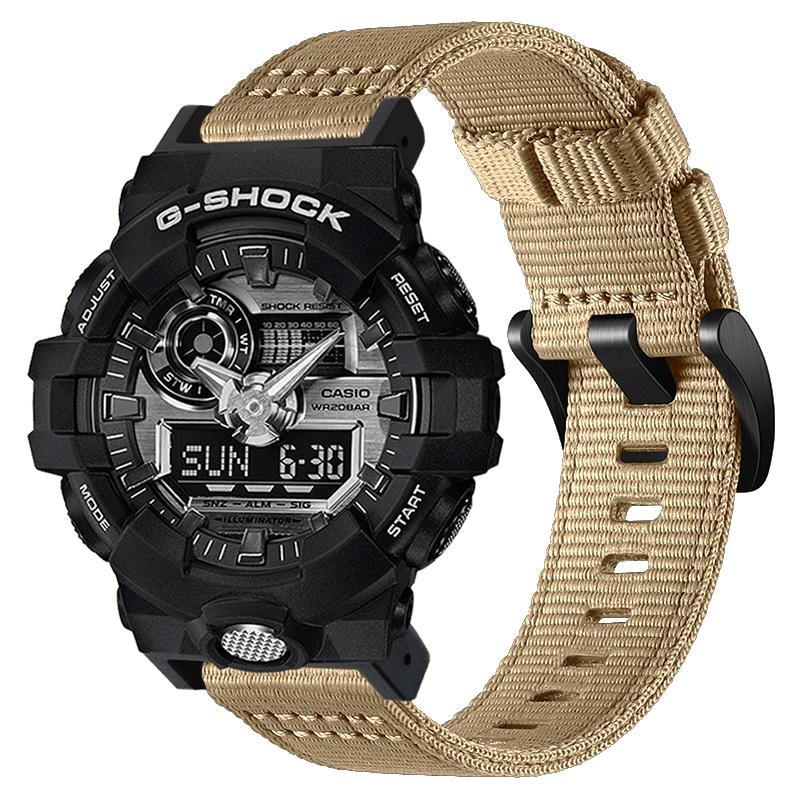 16mm Travel Loop Nylonarmband für Casio Uhr G-SHOCK GA110 100 120 GA900 GA2100 DW-5600 GW-B5600 GW-M5610 Sportband Zubehör