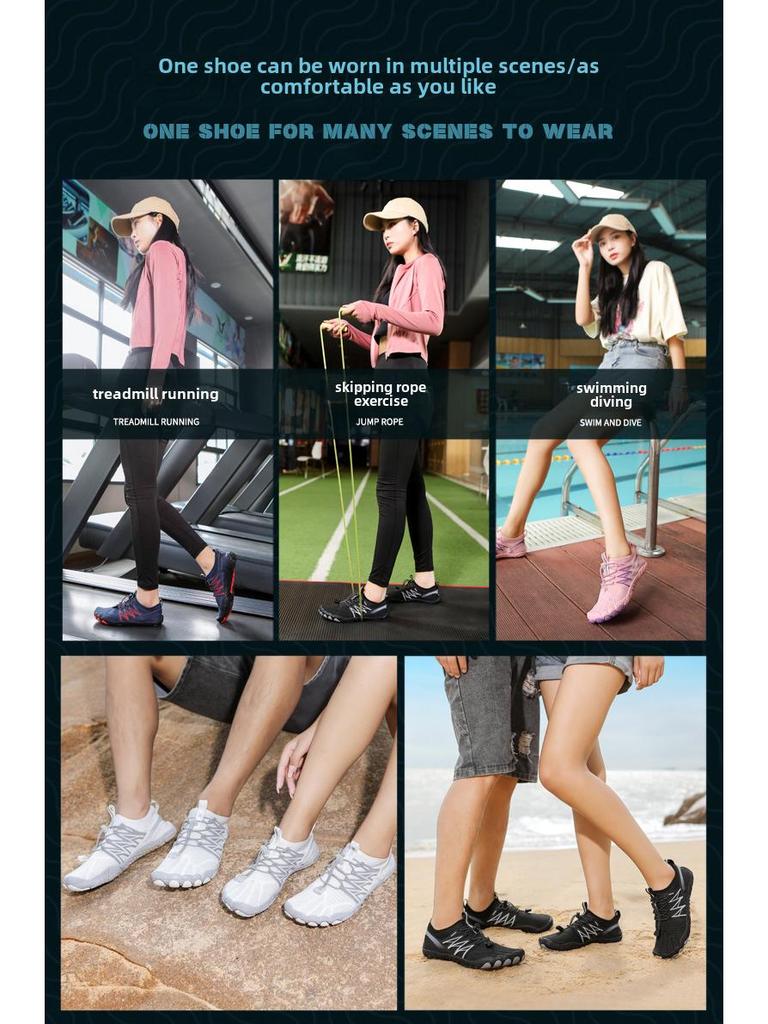 Velké outdoorové boty do vody pro muže a ženy – letní plážové a sportovní boty pro volný čas a pět prstů