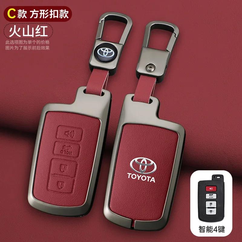 Car Key Case for Toyota Key Cover For CHR RAV4 Auris  Avensis Prius Aygo Camry Corolla Land Cruiser 200 Prado Crown Car Key Fob