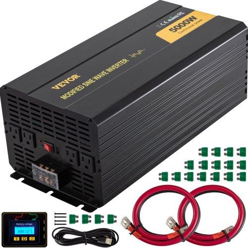 Onduleur de Puissance Onduleur à Onde Sinusoïdale Modifiée 5000W DC12V vers AC120V Convertisseur
