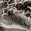 Spring and Autumn new rice gray leopard print scarf women's double-sided imitation cashmere thickened warm fringed large square scarf shawl dual-p