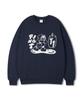 TOPBOY Fight Cat Oversized Printed Sweatshirt