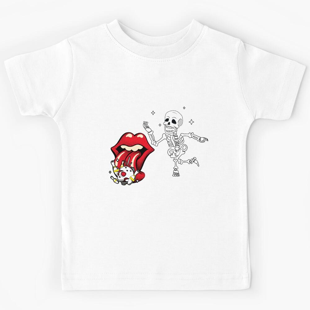 Bowling Stones Funny american Strike Bowling Stones Star FANS 2025 funny bowling Skeleton Gift Kids T-Shirt 150