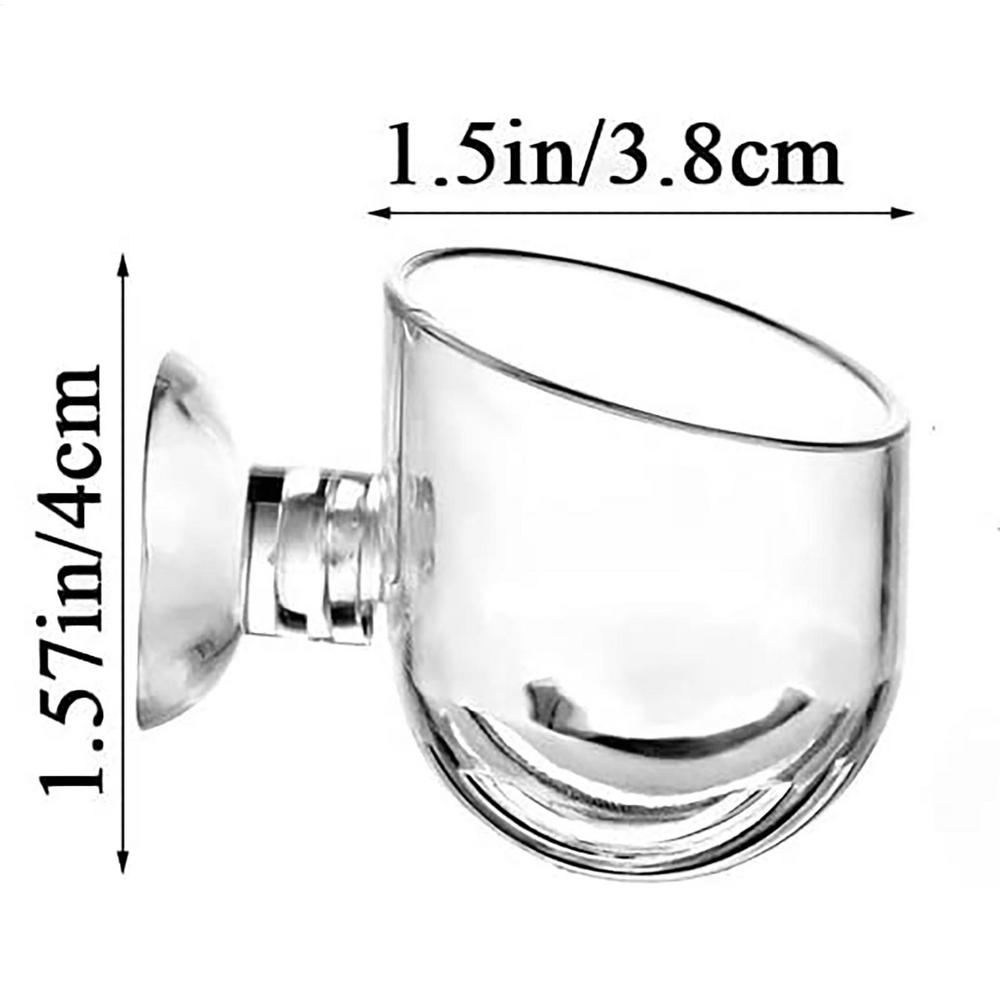 Aquarium Plant Holder Acrylic Aquatic Plant Cup Aquarium Fish Tank Glass Plant Pot With Suction Holder Feeding Container Stand