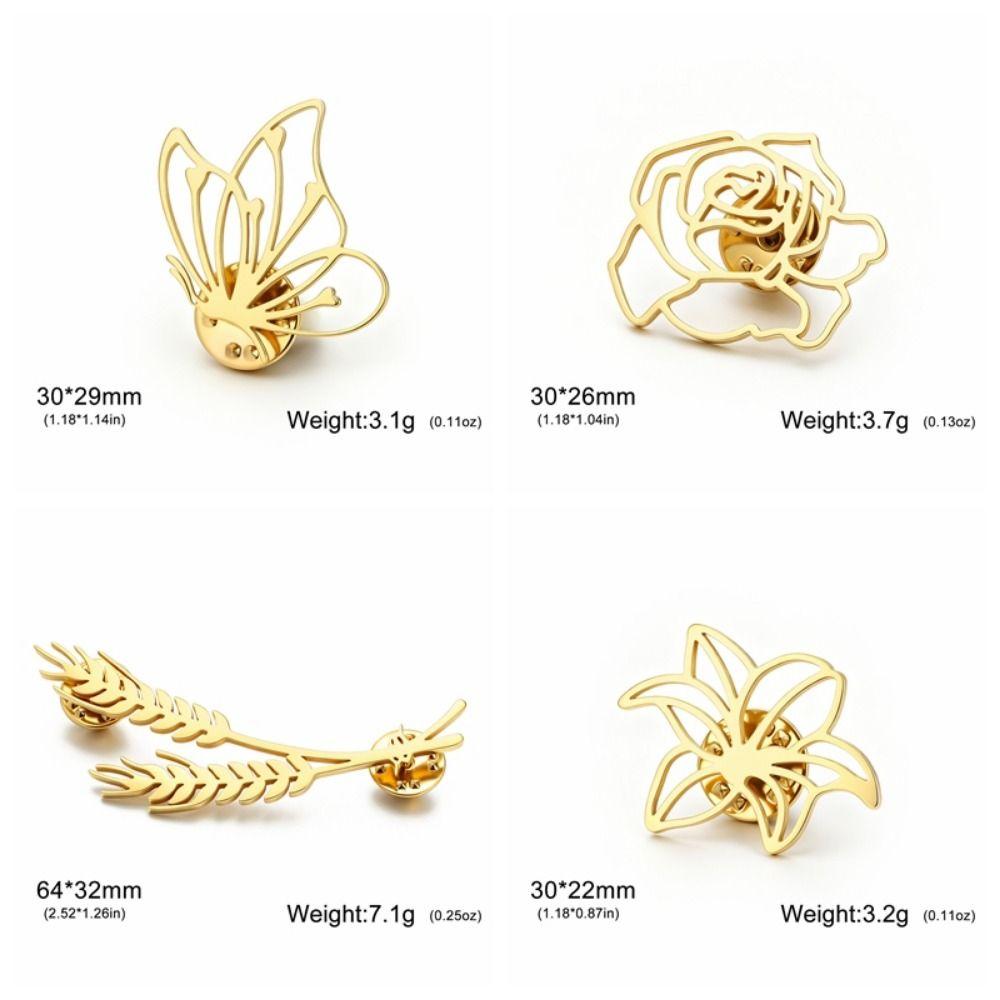 Jewelry Accessory Metal Pins Stainless Steel Lapel Pins Fashion Decorative Pins Gift