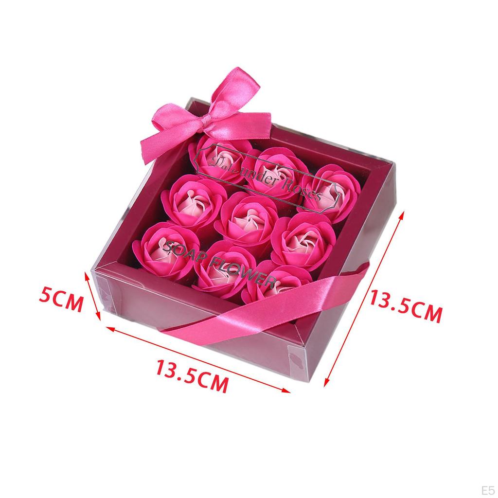 Kunstbloem Rozen Zeep Set in Cadeaubox Jubileum Zachte Aanraking Valentijnsdag voor
