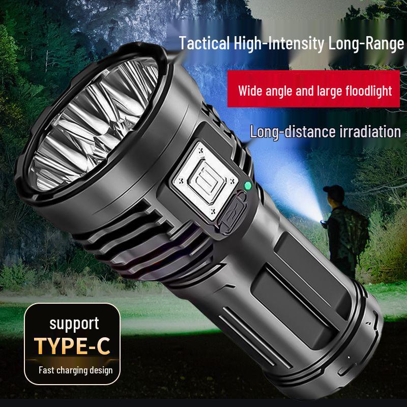 Multifunctional Rechargeable Nine-Core Long-Range Outdoor Flashlight