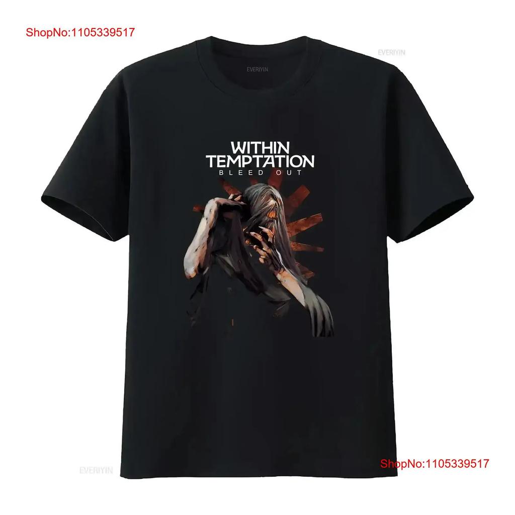 Within Temptation 'Bleed Out Album' Zwart T-shirt OFFICIEEL vintage Gewassen Zacht designer kleding