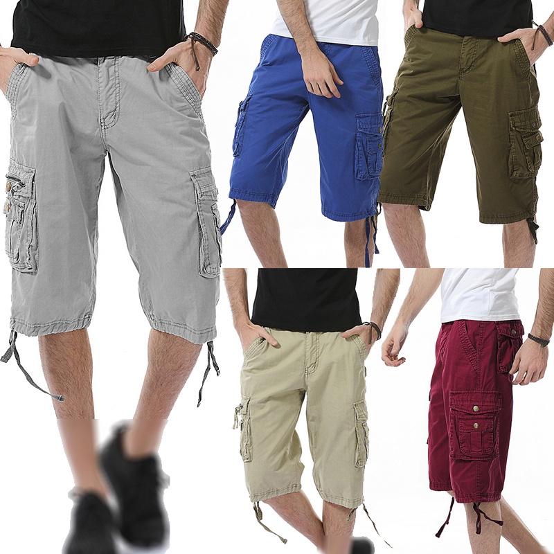 Stylish Men's Military Combat Hiking Cargo Shorts With Multiple Functional Pockets