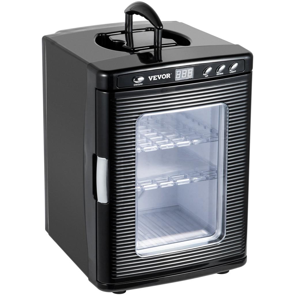 VEVOR Black Reptile Incubator 25L Scientific Lab Incubator Digital Incubator Cooling and Heating 5-42 Degrees C Reptile Egg Incubator 12V/110V Work