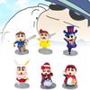 Crayon 6pcs Shin Chan Toy Doll Pvc Model Desktop Decoration Ornament Gifts Child