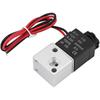 3V1-06 DC 12V/24V Electric Solenoid Air Valve 3-Way 2-Position Normally Closed Electromagnetic Air Valve 1/8" BSP(DC12V)
