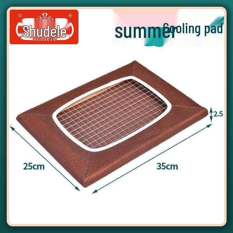 Almofada de Cadeira de Verão Respirável em Malha com Estrutura de Madeira