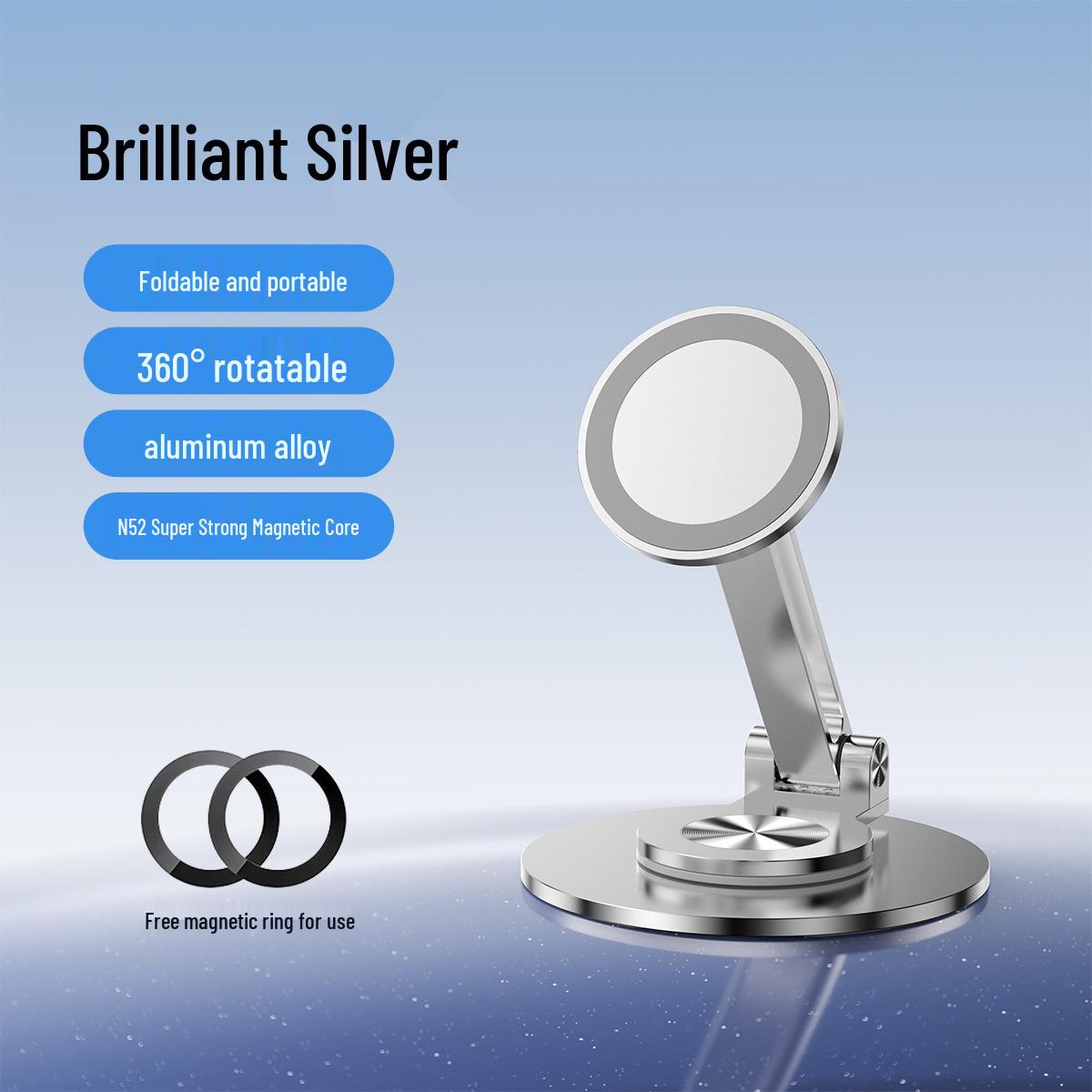 Magnetic 360° Rotating Folding Metal Desktop Phone Stand