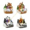 55KF Music Box Village Snow House Battery Powered LED Light Christmas Decoration