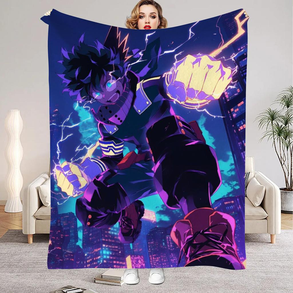 My Hero Academia Anime Figure Flannel Blankets Soft Warm Throw Blanket Kids Living Room Couch Sofa Bed Fluffy Bedspread