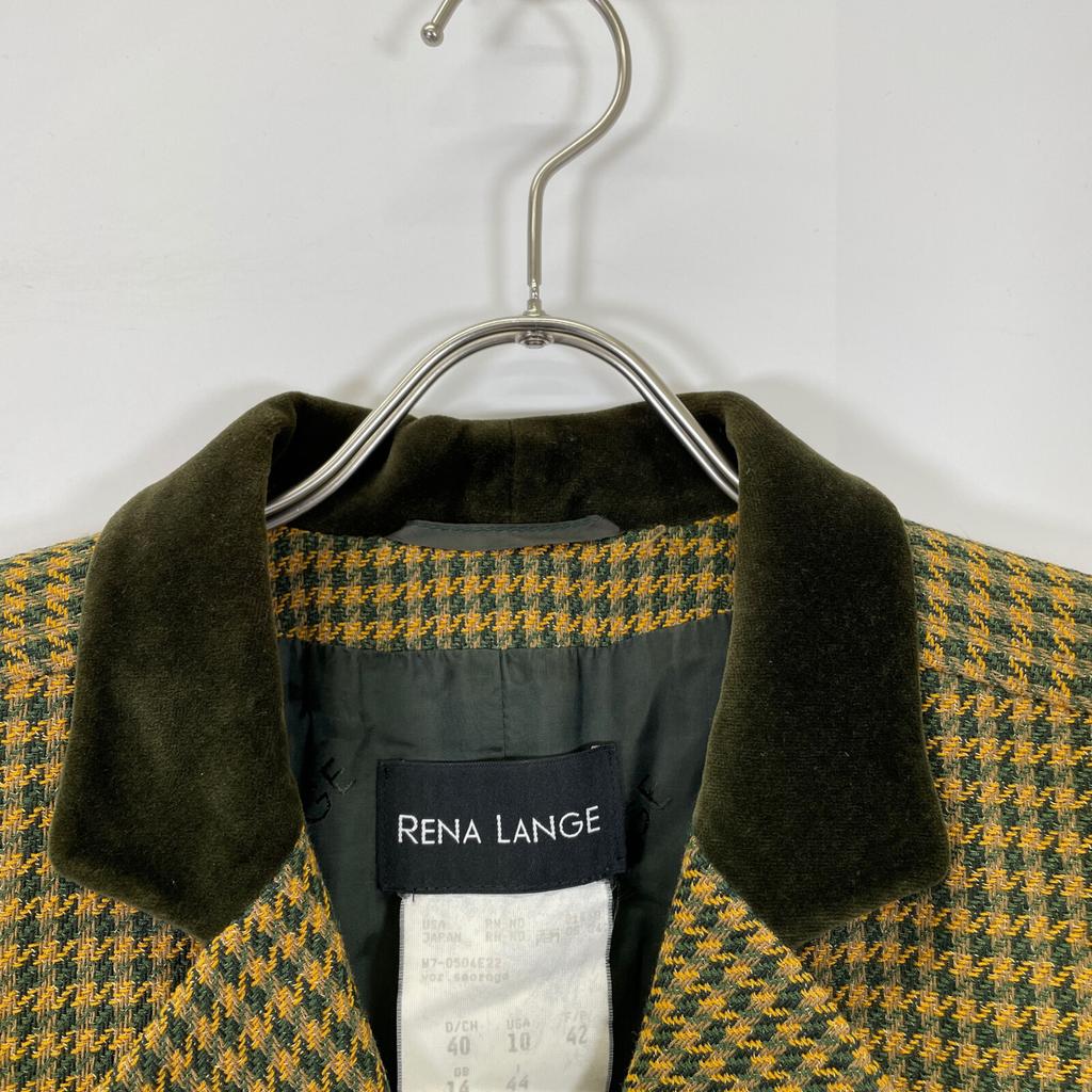 RENA LANGE Khaki X Yellow Tweet Jacket Jacket 40 Khaki/YellowUsed