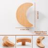6pack/lot Moon Drawer Knobs Wooden Handles For Children S Room Decor Wooden Animal Cabinet Knobs