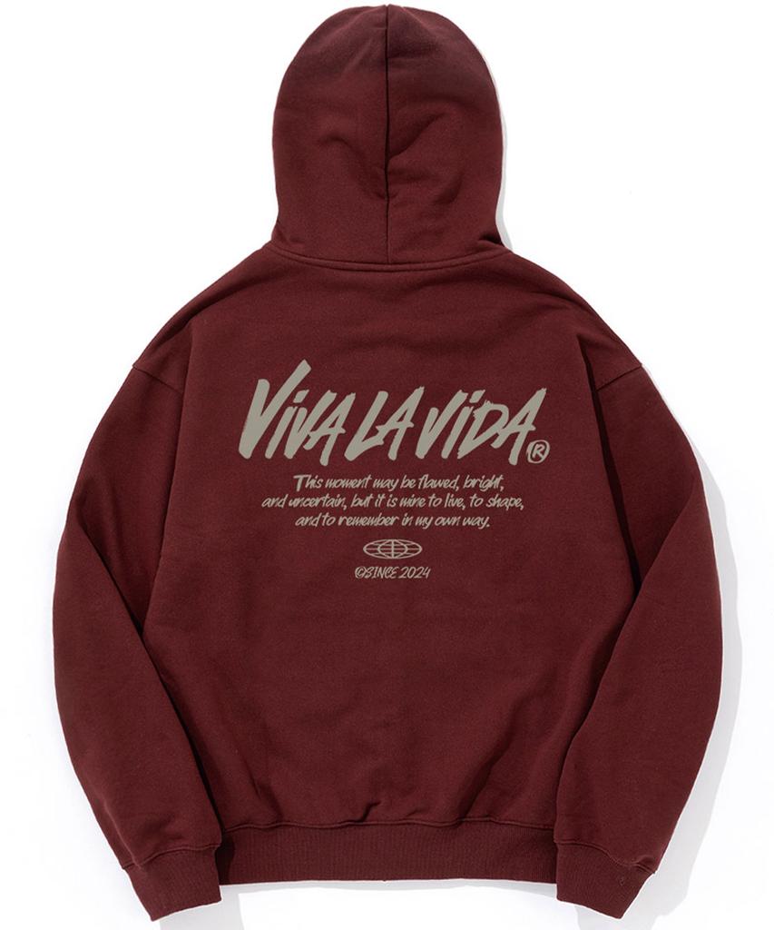 Viva La Vida [Fleece Line Option] Ground Heavy Terry Zip-Up Hoodie (Type A)