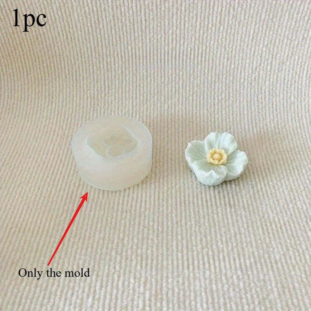 

1pc 3D Flower Silicone Mold Handmade Aromatherapy Plaster Candles Poppy Flower Silicone Mold