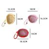 Transparent Cartoon Fruit Doll Pouch Bag for Girls Cute School Coin Purse with Plush Pendant for Gifts