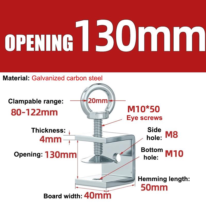 Carbon Steel C-Clamp Steel Pipe Square Clamp Corrosion-Resistant Rust-Proof Adjustable Fixed Holder Clip Hardware Fasteners
