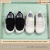 Spring Kids' Velcro Canvas Sneakers: Soft Sole, Low-Top, White Casual Shoes for Boys & Girls
