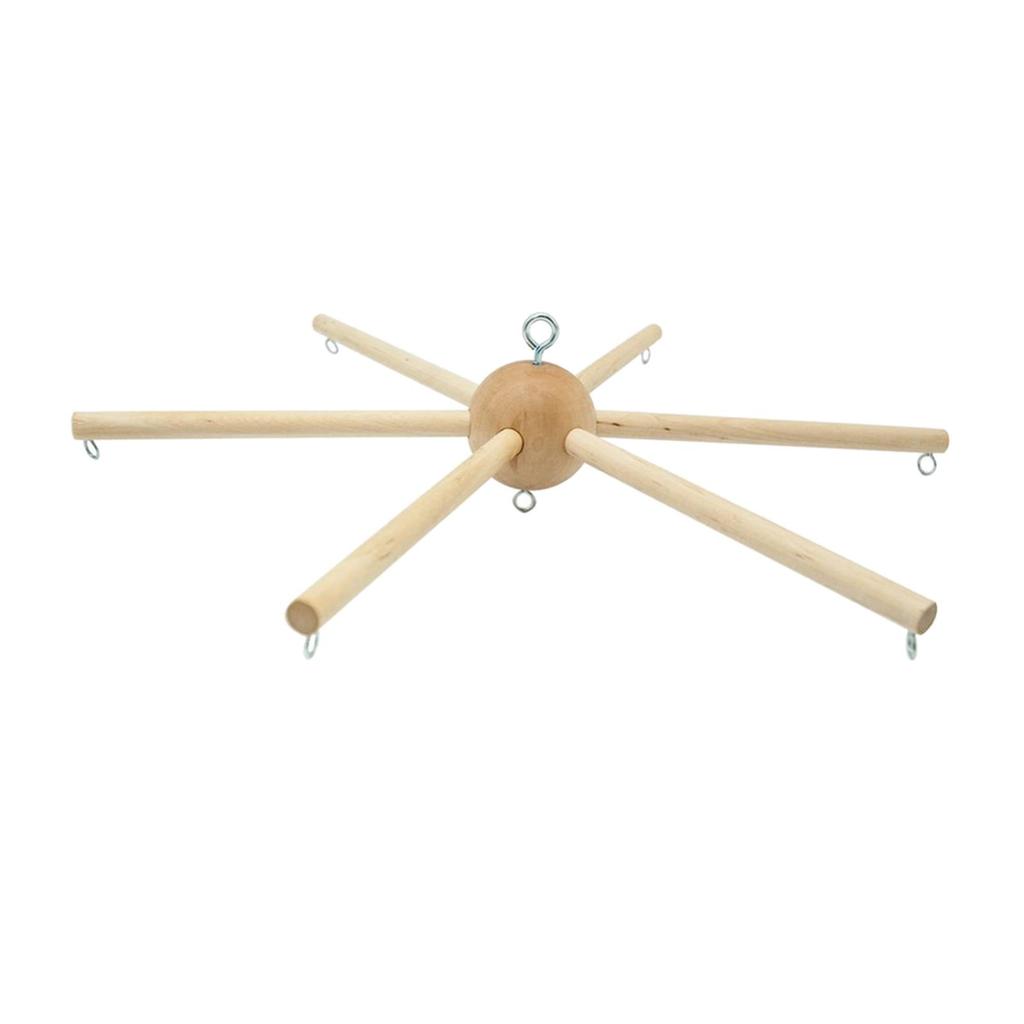 Wooden Mobile Frame Kit Decoration Creative Equipment DIY Wind Chime for Crib