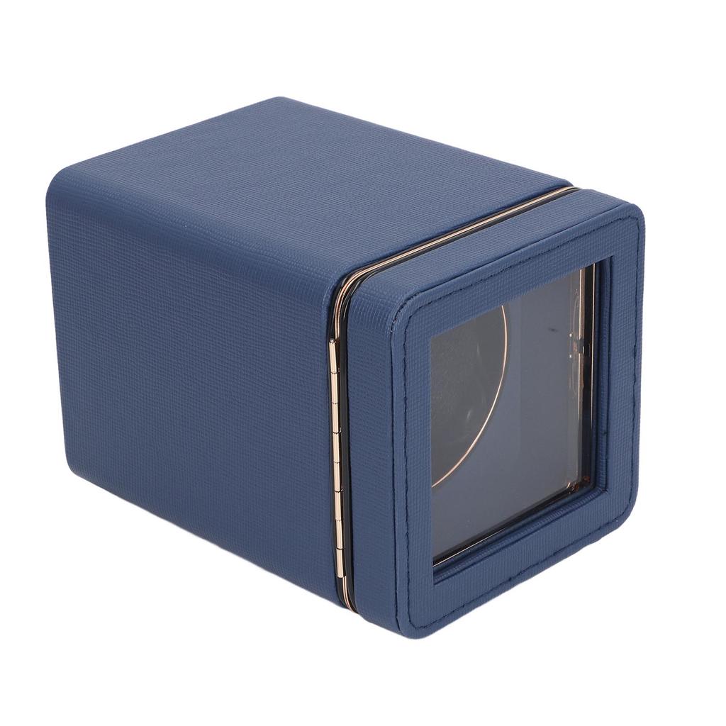 Single Watch Winder 5 Rotating Modes PU Lther Automatic Watch Winder Box with Light USB Type C Power Supply