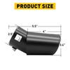 Dual Exhaust Tips Polished Stainless Steel Tail Muffler 1.5-2.4inch Black Round