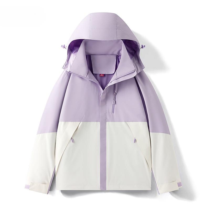 Men's Fashion Brand Spring New Jacket Thin Men's and Women's Single-layer Color-blocked Windproof and Waterproof Jacket Mountaineering Jacket