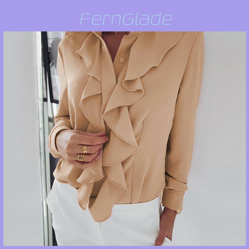 Stylish Ladies Office Ol Tops Featuring Ruffle Design And Premium Quality Materials
