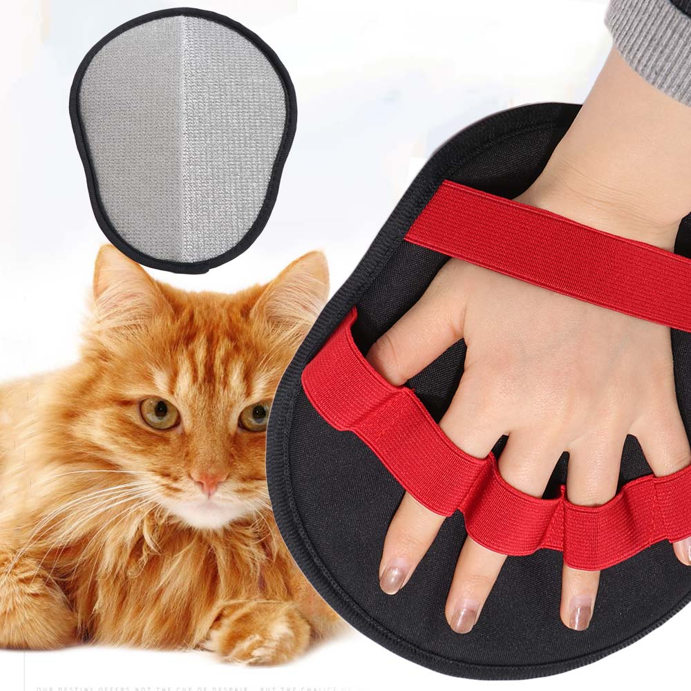 Reusable 5-Finger Grooming Cleaner Cloth Electrostatic Cleaner Pet Hair Removal Glove  Furniture