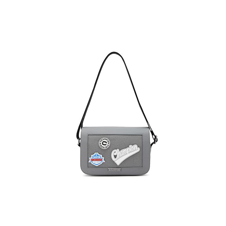 New Champion Fabric Camera Bag, Shoulder Bag Small Unisex Black/Dark Gray/Light Blue U4AACPU28