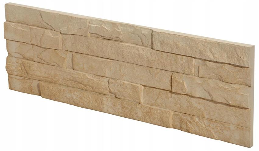 Płytka Gipsowa Ścienna 38,5×13cm 0,40m2 Kremowa, Dekoracyjna